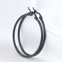 Simple Style Round Titanium Steel Plating Earrings 1 Pair sku image 4