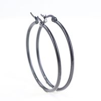 Simple Style Round Titanium Steel Plating Earrings 1 Pair main image 4