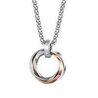 Retro Solid Color Stainless Steel Pendant Necklace 1 Piece main image 5