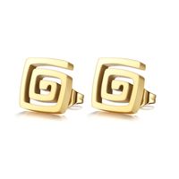 Fashion Solid Color Stainless Steel Ear Studs 1 Pair sku image 2