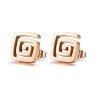 Fashion Solid Color Stainless Steel Ear Studs 1 Pair sku image 3