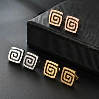 Fashion Solid Color Stainless Steel Ear Studs 1 Pair main image 6