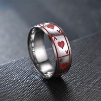 Fashion Poker Stainless Steel Rings 1 Piece main image 2