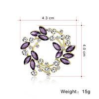 Mode Feuille Couronne Alliage Strass Femmes Broches main image 6