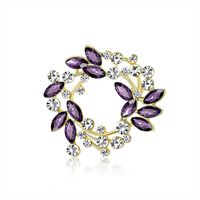 Mode Feuille Couronne Alliage Strass Femmes Broches main image 7