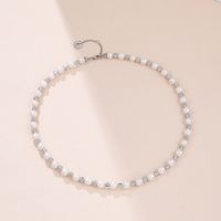 Fashion Solid Color Pearl Sterling Silver Pearl Necklace 1 Piece main image 1