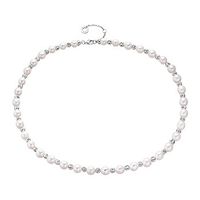 Fashion Solid Color Pearl Sterling Silver Pearl Necklace 1 Piece sku image 2