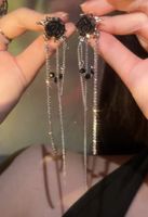 Moda Borla Rosa Aleación Embutido Diamantes De Imitación Mujeres Pinzas Para Las Orejas 1 Par sku image 2