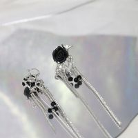 Mode Gland Rose Alliage Incruster Strass Femmes Clips D'oreille 1 Paire main image 3