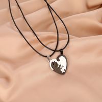 Simple Style Cat Stainless Steel Polishing Pendant Necklace 1 Pair sku image 1