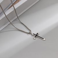 Hip-hop Cross Alloy Men's Pendant Necklace 1 Piece main image 4