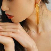 Retro Tassel Solid Color Alloy Inlay Rhinestones Women's Drop Earrings 1 Pair main image 1