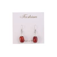 Simple Style Geometric Agate Plating Drop Earrings 1 Pair main image 5