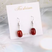 Simple Style Geometric Agate Plating Drop Earrings 1 Pair sku image 4