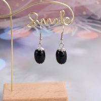 Simple Style Geometric Agate Plating Drop Earrings 1 Pair main image 3