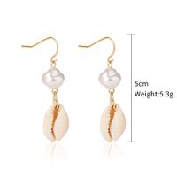 Fashion Shell Shell Inlaid Shell Artificial Pearls Women's Earrings 1 Pair sku image 1