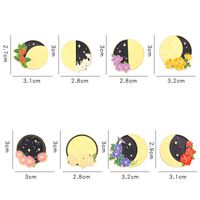 Fashion Moon Flower Alloy Stoving Varnish Women's Brooches main image 2
