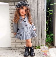 Fashion Solid Color Polyester Girls Clothing Sets main image 4