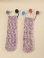 Women's Fashion Colorful Coral Fleece Crew Socks sku image 1