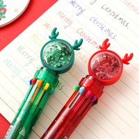 Cute Cartoon Christmas Multi-color 10 Colors Press Ballpoint Pen main image 5