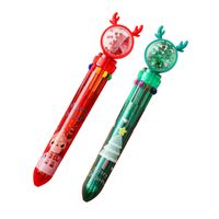 Cute Cartoon Christmas Multi-color 10 Colors Press Ballpoint Pen main image 4