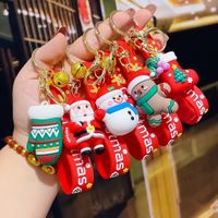 Fashion Christmas Tree Letter Soft Rubber Patchwork Women's Keychain 1 Piece main image 1