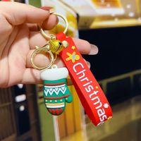 Fashion Christmas Tree Letter Soft Rubber Patchwork Women's Keychain 1 Piece sku image 19