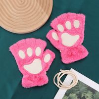 Women's Cute Cartoon Paw Print Gloves 1 Pair sku image 8