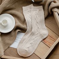 Women's Casual Bear Heart Shape Wool Cashmere Crew Socks sku image 1