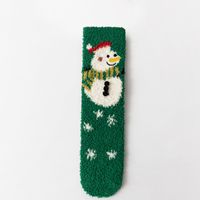 Women's Japanese Style Santa Claus Snowman Deer Polyester Jacquard Crew Socks sku image 4