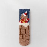 Mujeres Estilo Japones Papá Noel Monigote De Nieve Ciervo Poliéster Jacquard Calcetines De Tripulación sku image 6