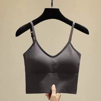 Fashion Solid Color Removable Nylon Spandex Bra main image 3