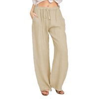 Women's Daily Simple Style Solid Color Full Length Pocket Patchwork Casual Pants main image 4