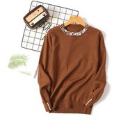 Women's Blouse Long Sleeve Sweaters & Cardigans Beaded Rib-knit Simple Style Solid Color sku image 4