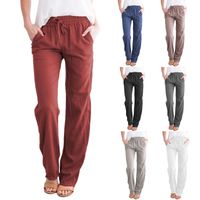 Women's Daily Fashion Solid Color Full Length Patchwork Casual Pants main image 1