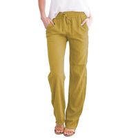 Women's Daily Fashion Solid Color Full Length Patchwork Casual Pants main image 3