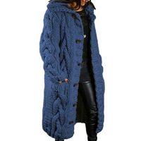 Women's Coat Long Sleeve Sweaters & Cardigans Patchwork Fashion Solid Color main image 2