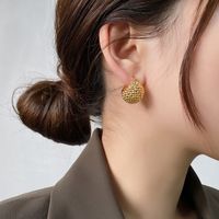 Fashion Simple Style Geometric Metal Plating Mesh Women's Earrings main image 4