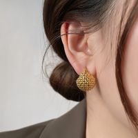 Fashion Simple Style Geometric Metal Plating Mesh Women's Earrings main image 1