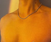 Hip Hop Einfarbig Titan Stahl Überzug Halskette 1 Stück main image 4