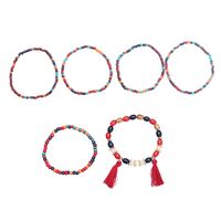 Retro Multicolor Glass Beads Beaded Women's Bracelets 1 Set main image 2