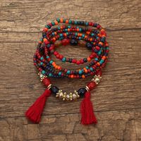Retro Multicolor Glass Beads Beaded Women's Bracelets 1 Set sku image 3