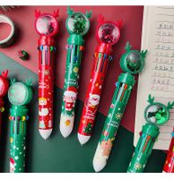 Multi-farbe Kreative Weihnachten Student Schreibwaren 10 Farben Kugelschreiber main image 1