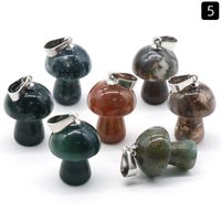Cute Mushroom Natural Stone Polishing Jewelry Accessories 1 Piece sku image 3