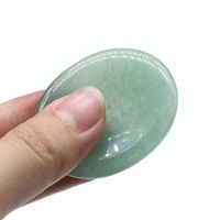 Retro Natural Crystal Jade Face Scrapping Plate Oval Thumb Print Finger Massager main image 3