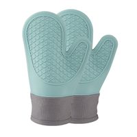 Simple Style Color Block Silica Gel Heat Resistant Gloves main image 3