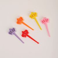 Cute Solid Color Plastic Fruit Fork sku image 3