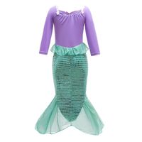 Fashion Mermaid Sequins Cotton Blend Girls Dresses main image 3