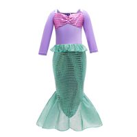 Fashion Mermaid Sequins Cotton Blend Girls Dresses main image 6