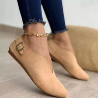 Women's Fashion Solid Color Buckle Round Toe Flats main image 3